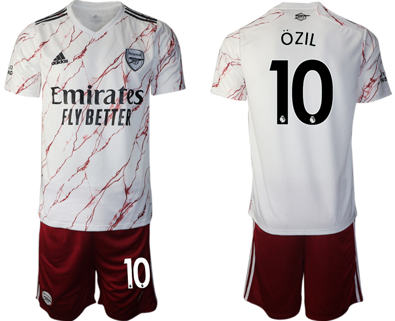 Men 2020-2021 club Arsenal away #10 white Soccer Jerseys